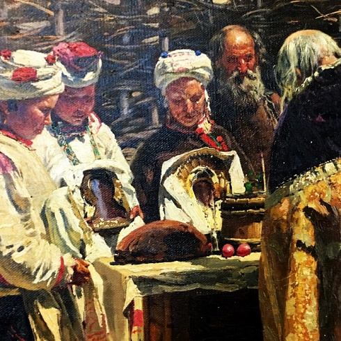 Владимира Маковского «Молебен на Пасхе» (1887)