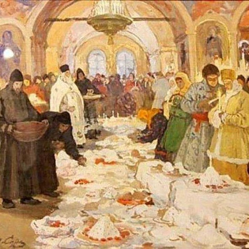 И.С. Горюшкин-Сорокопудов ''Освящение куличей'' (1910 г.)